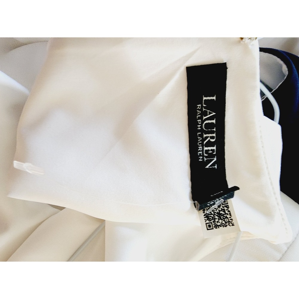 Lauren Ralph Lauren Womens Colorblock Sheath Dress Navy White Size 8 - Picture 10 of 15